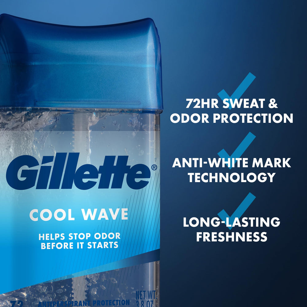 Gillette clear gel stick opened revealing clear glide for quick application