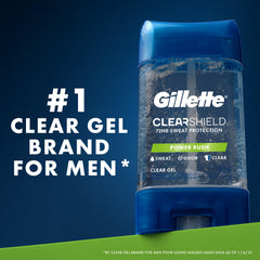 Gillette clear gel close-up texture showing smooth clear application benefits