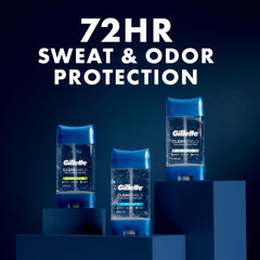 Gillette clear gel texture on skin showing smooth non-greasy finish
