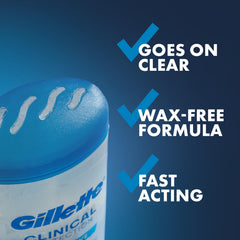 Gillette clinical clear gel close-up highlighting clear texture and easy application