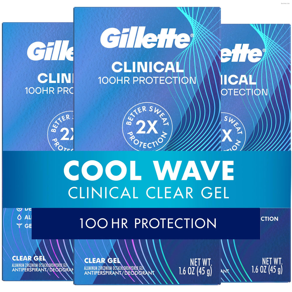Gillette clinical front packaging showing product and benefit of long protection