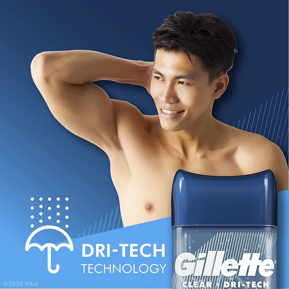 Gillette endurance clear gel five-pack lined up for easy restocking
