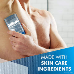 Gillette endurance clear gel on skin showing clear, fast-drying texture