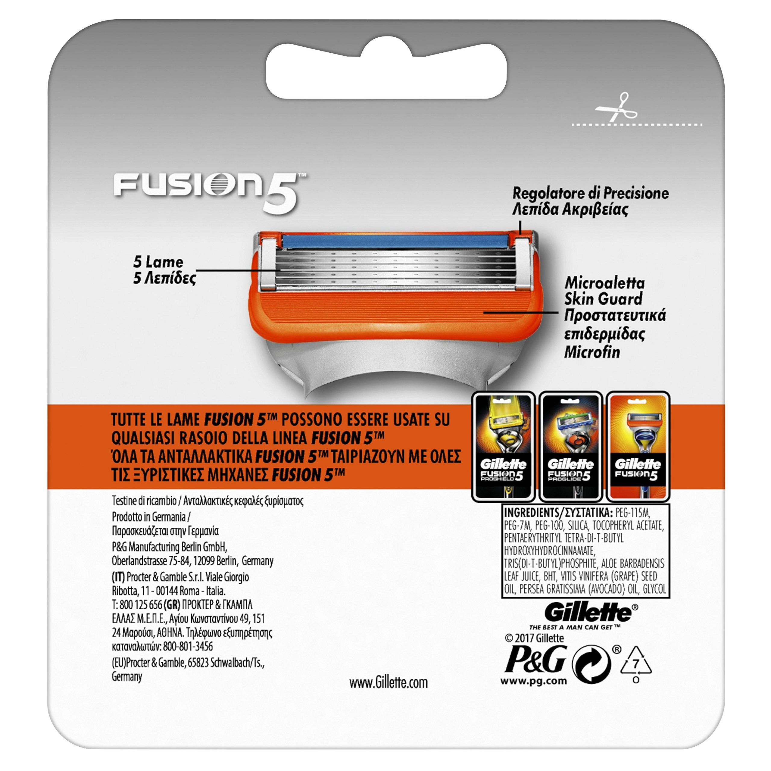 Gillette Fusion5 on bathroom counter showing ready-to-use convenience and grooming routine