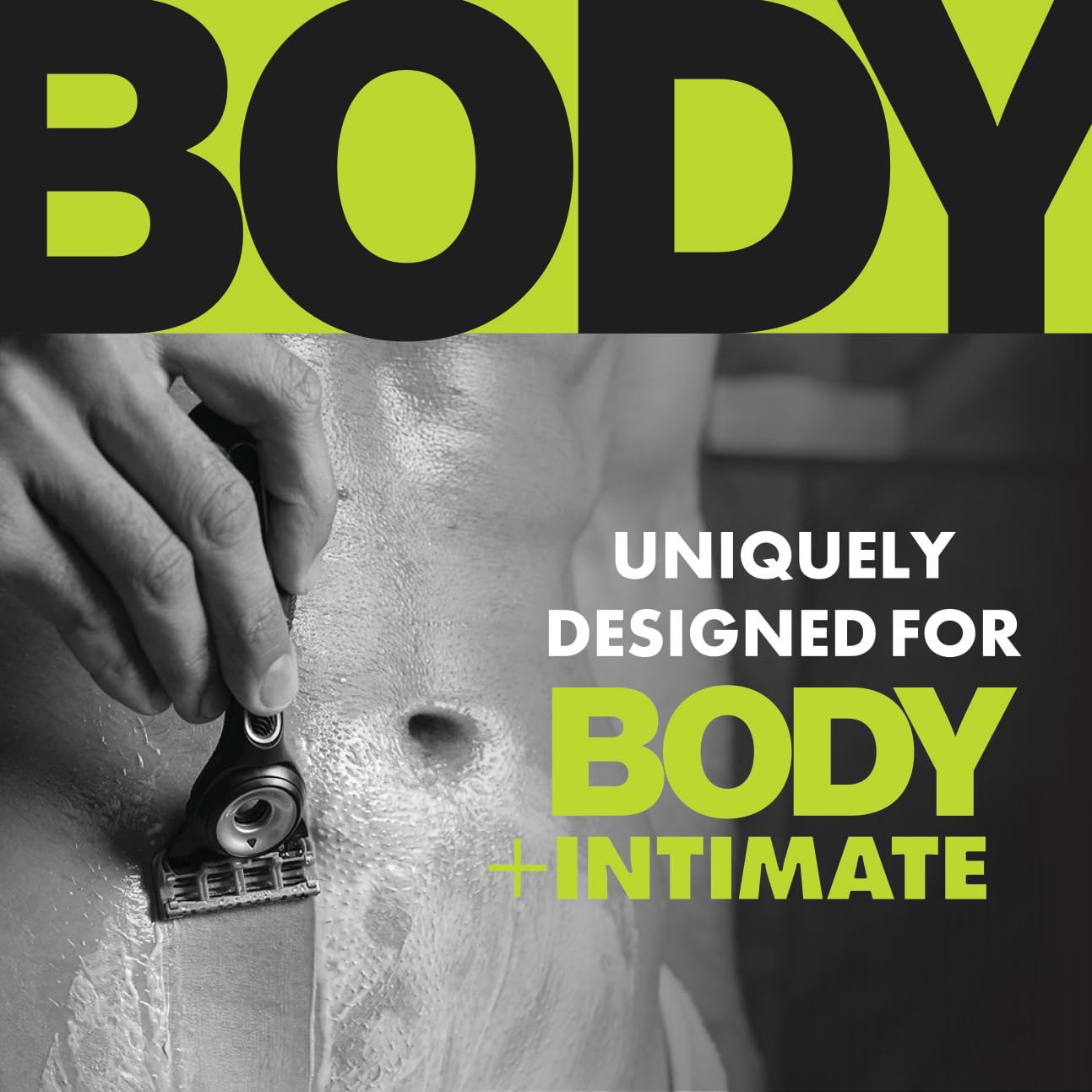 Gillette Labs body and intimate razor packaging highlighting dual set