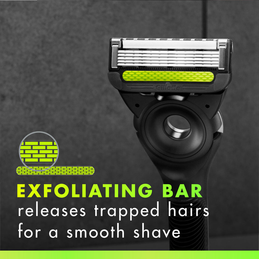 Gillette Labs razor mounted on shower hook keeping razor dry benefit