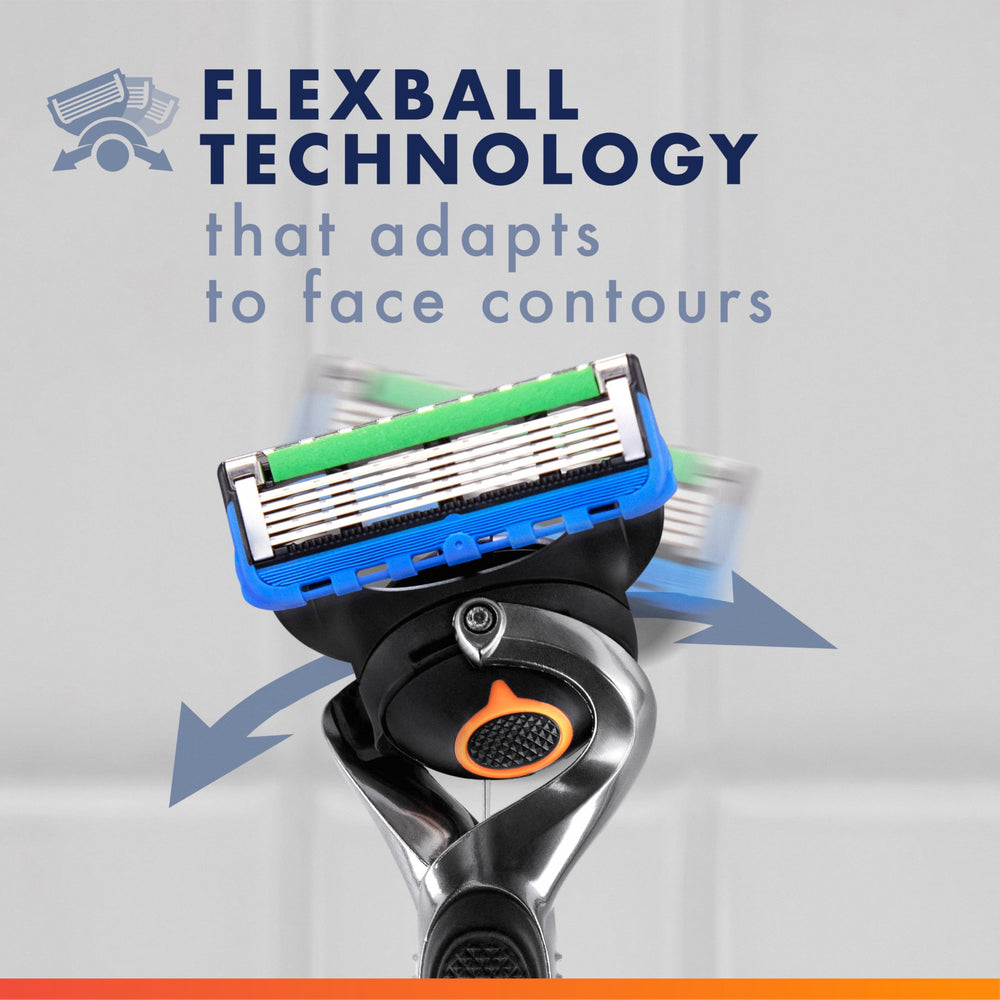 Gillette lubrastrip detail showing larger strip for smoother glide