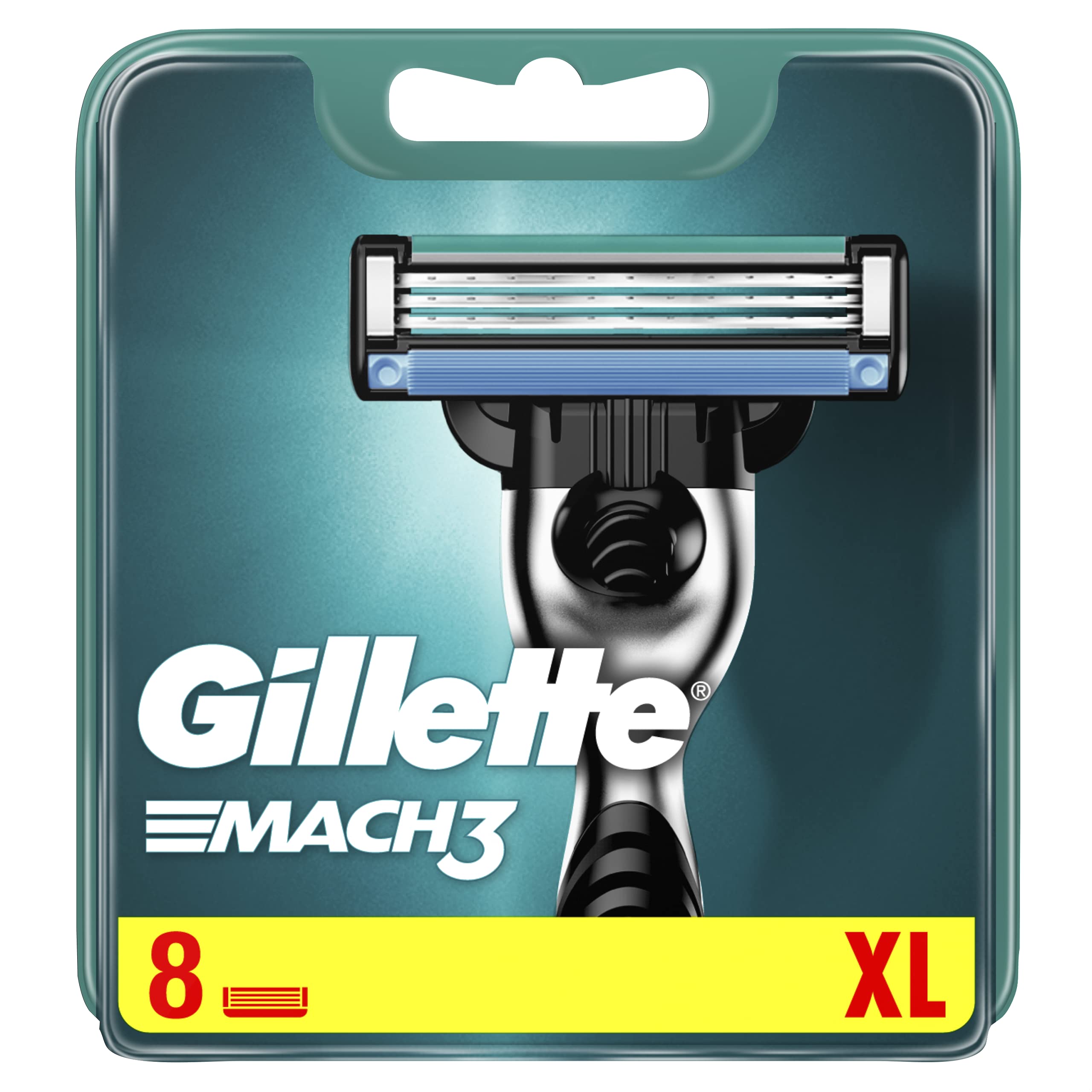 Gillette Mach3 cartridge attached to handle for easy replacement