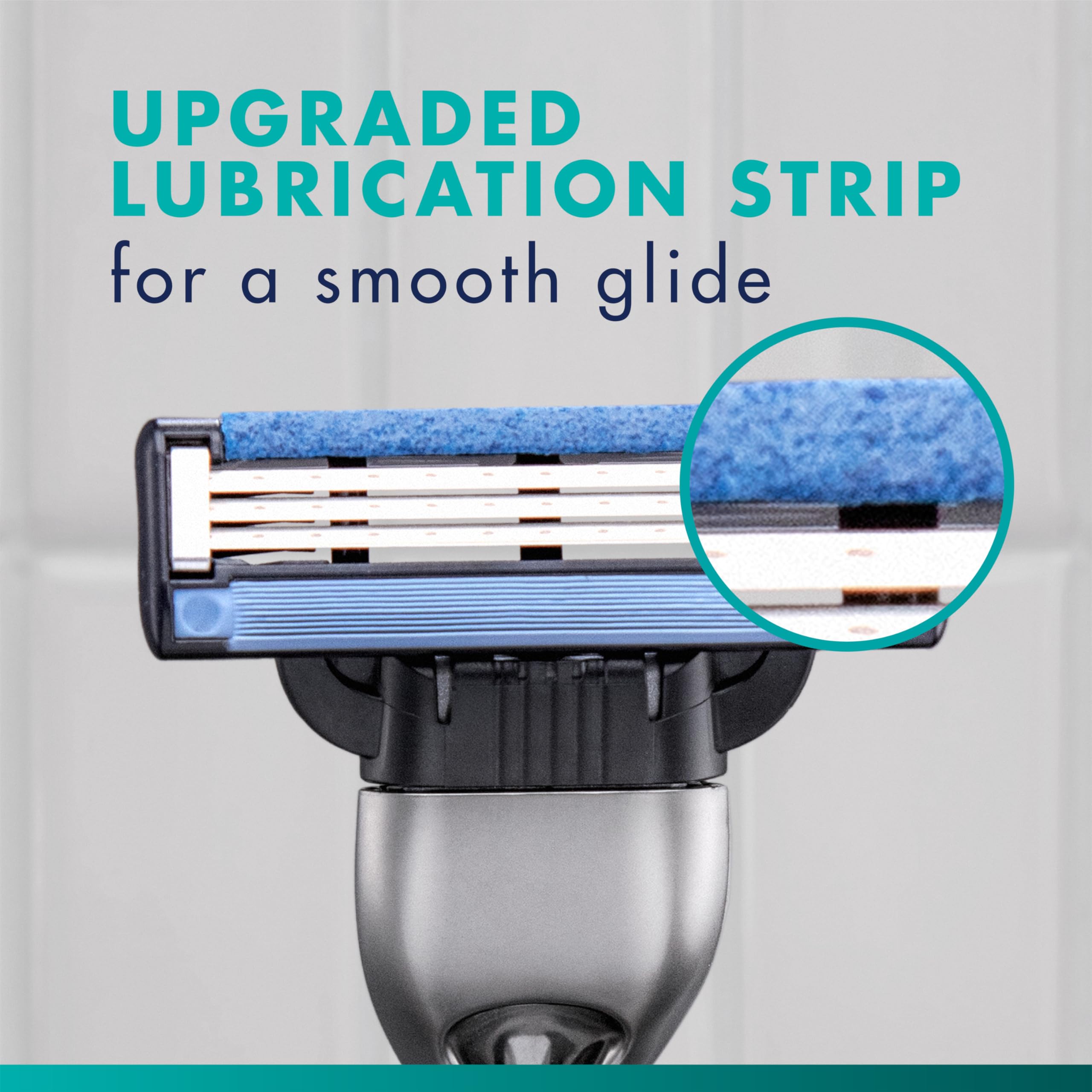Water rinsing Gillette Mach3 open‑blade architecture for quick cleaning benefit