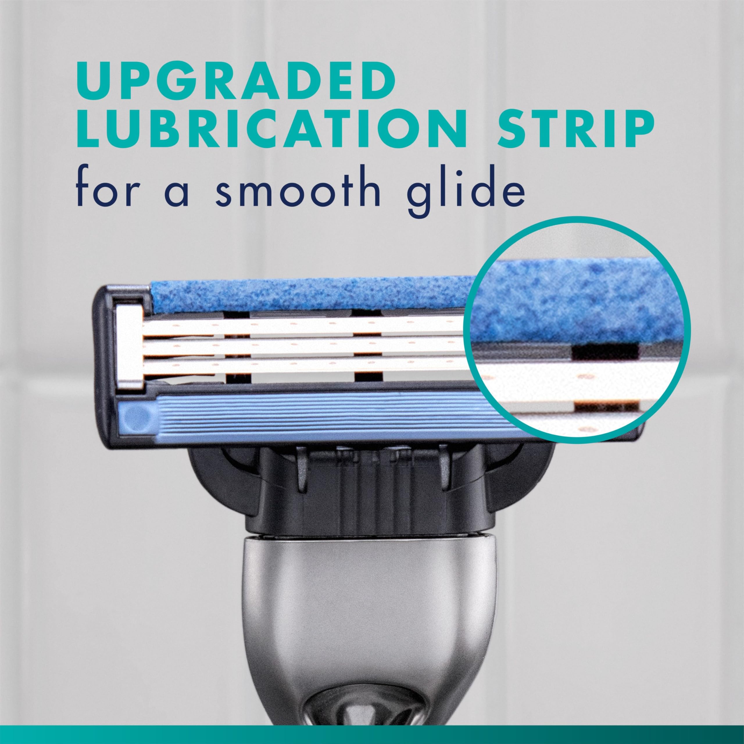 Gillette Mach3 open blade architecture rinsing easily for cleanliness