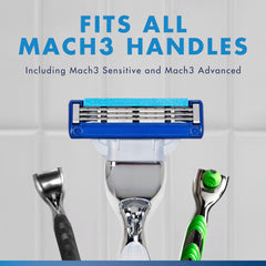 Gillette Mach3 Turbo Lubrastrip detail showing larger strip for improved shave glide