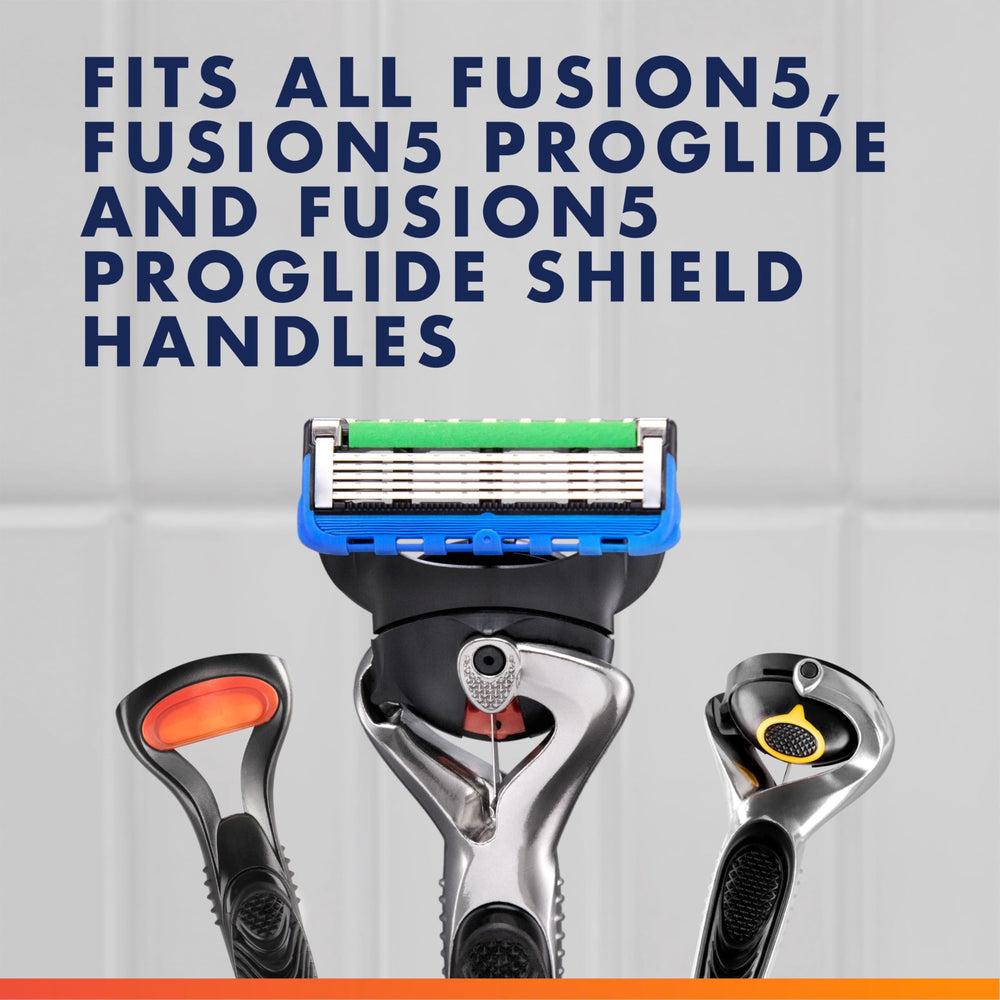 Gillette ProGlide razor blade edges macro showing ultra-thin blades for comfort