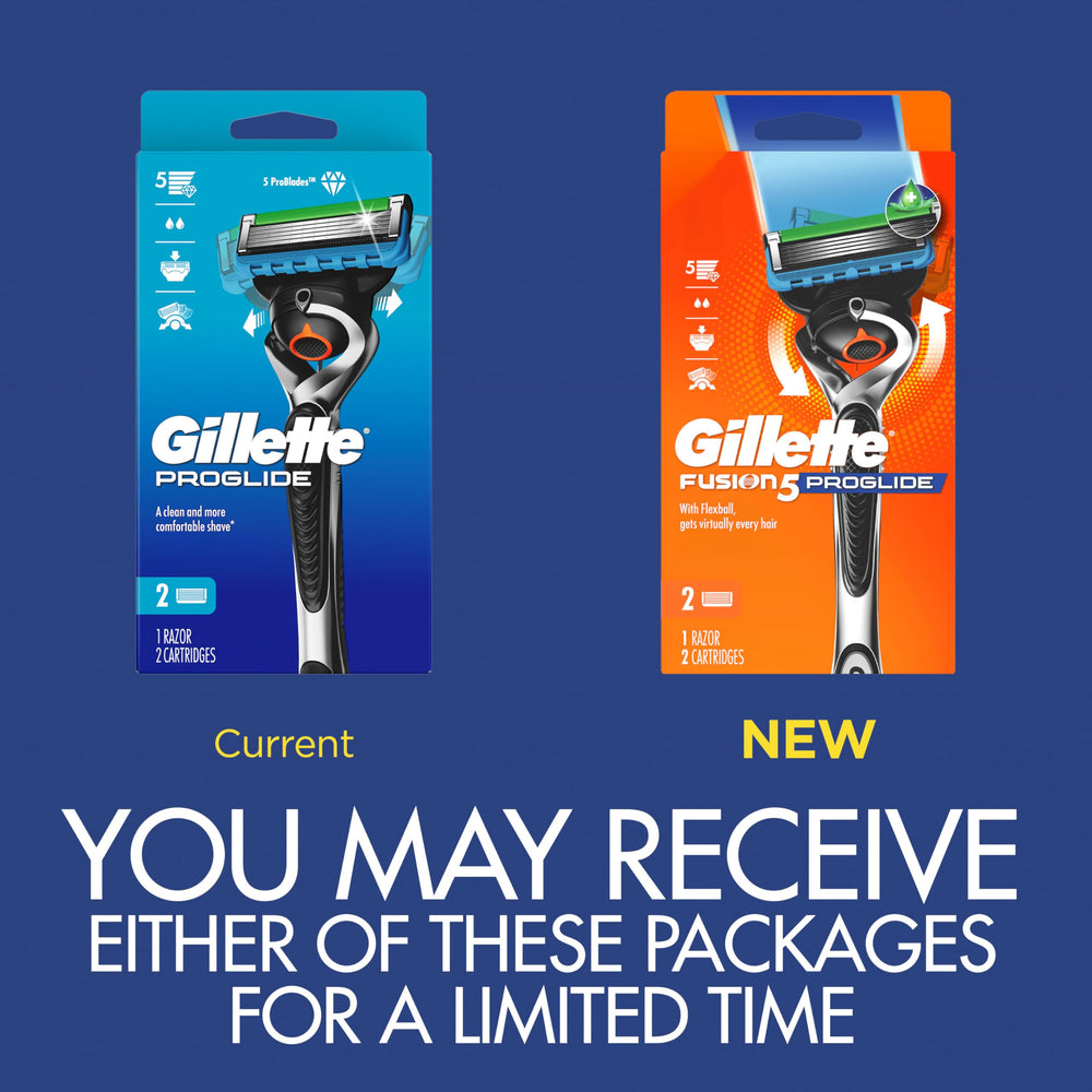 Gillette ProGlide close-up of five blades highlighting smoother glide benefit