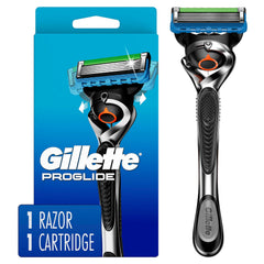 Gillette ProGlide front view showing handle and cartridge for improved control