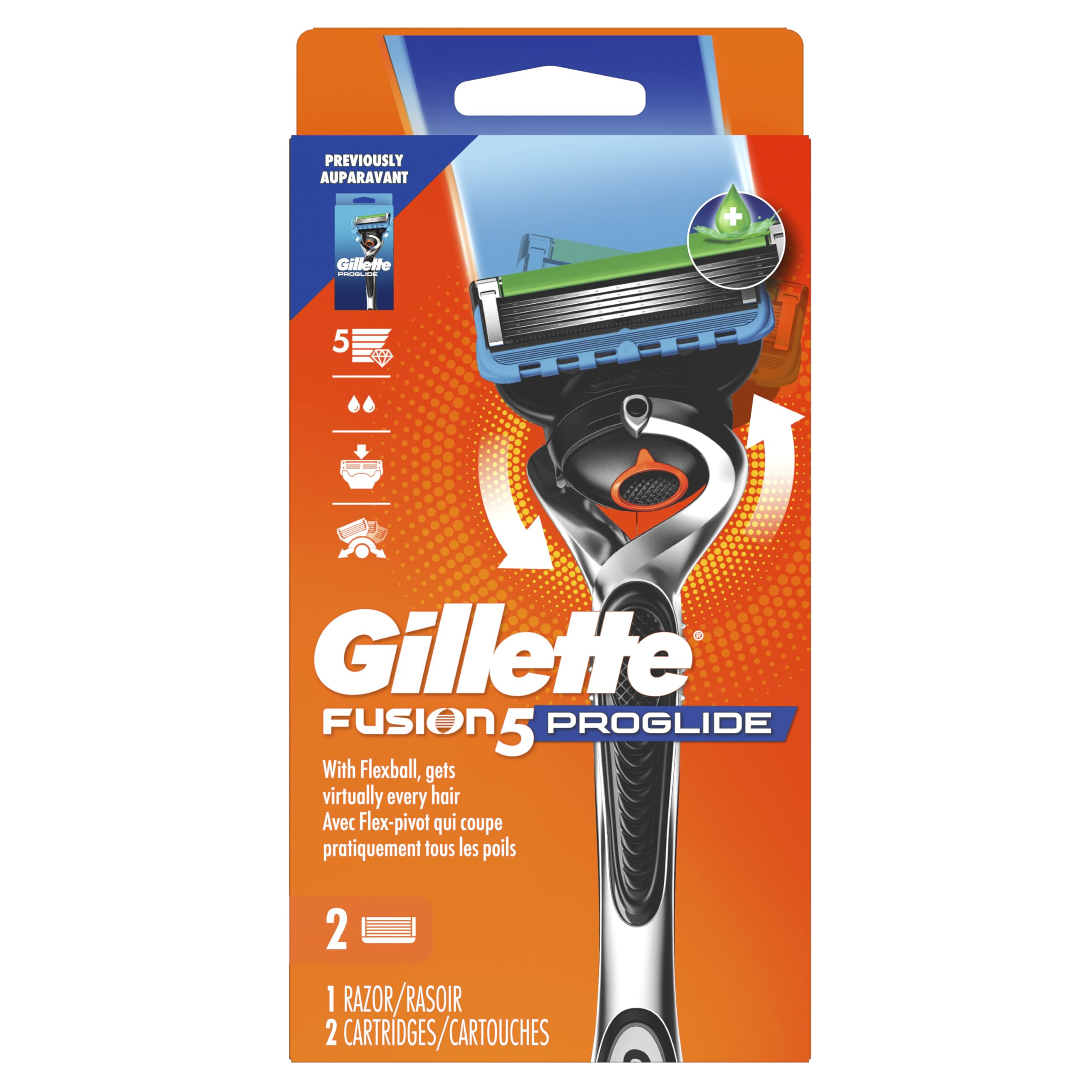 Gillette ProGlide beside ruler showing compact size and control benefit