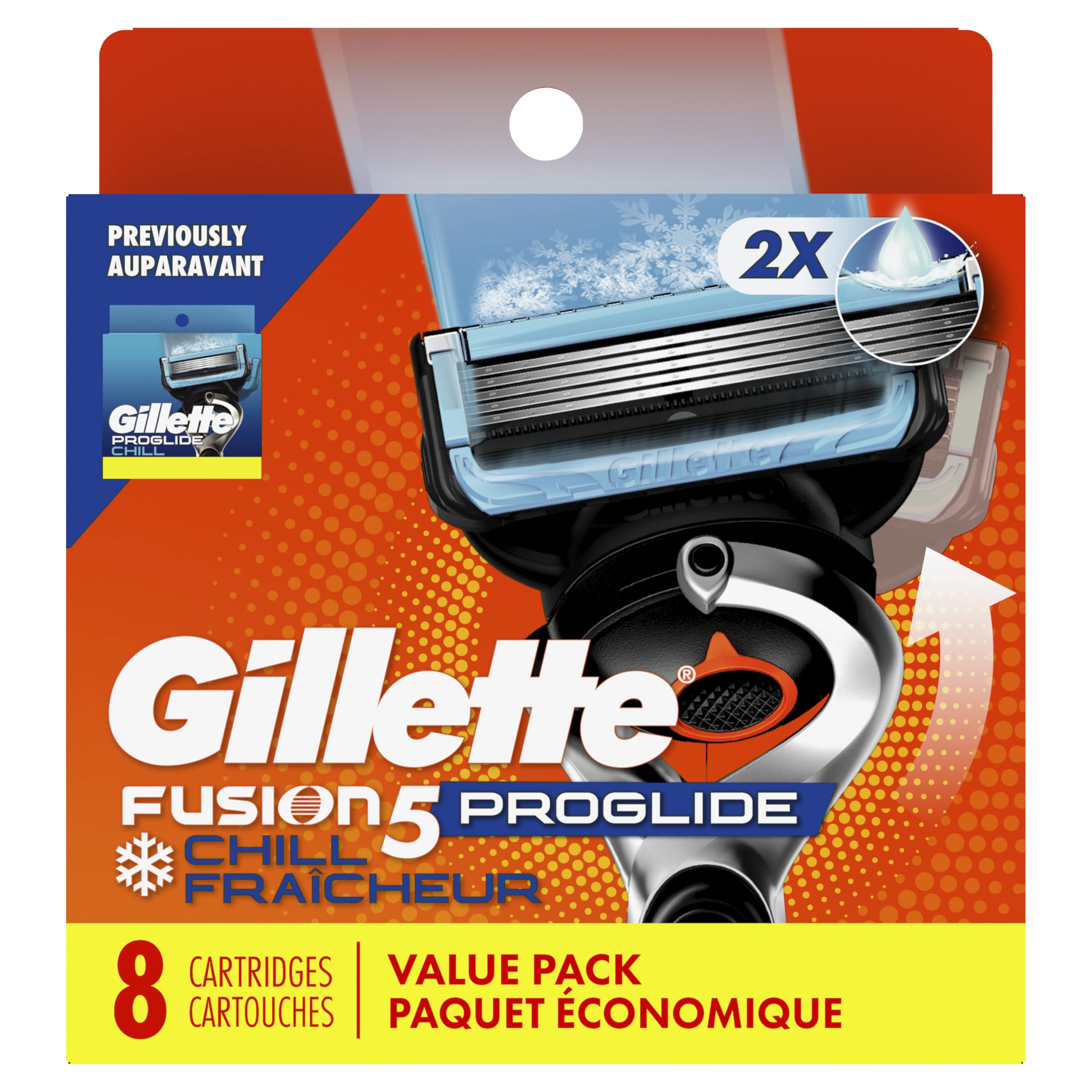 Gillette ProShield refills staged in bathroom illustrating ready-to-use convenience