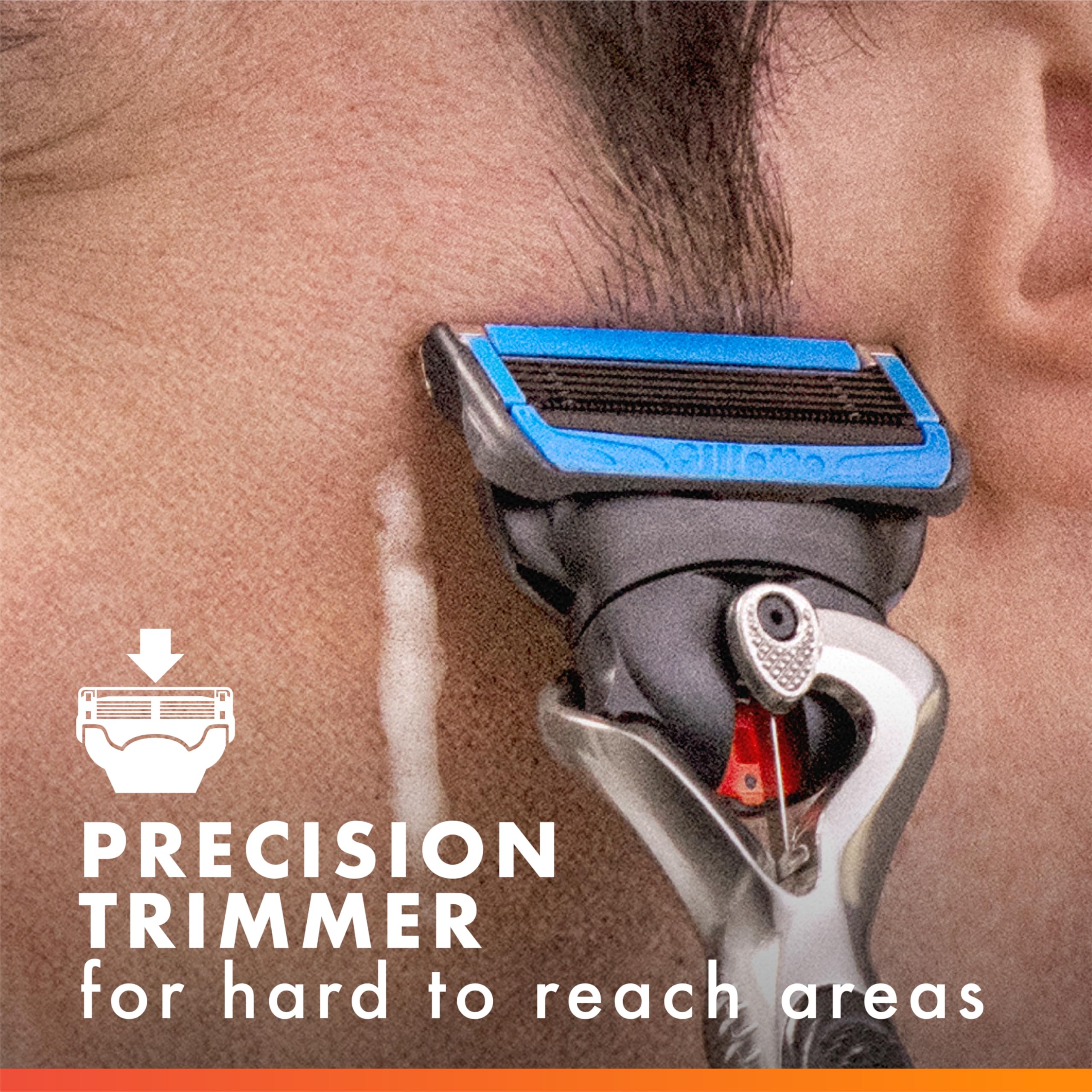 Gillette razor with ProShield cartridge in use demonstrating smooth glide