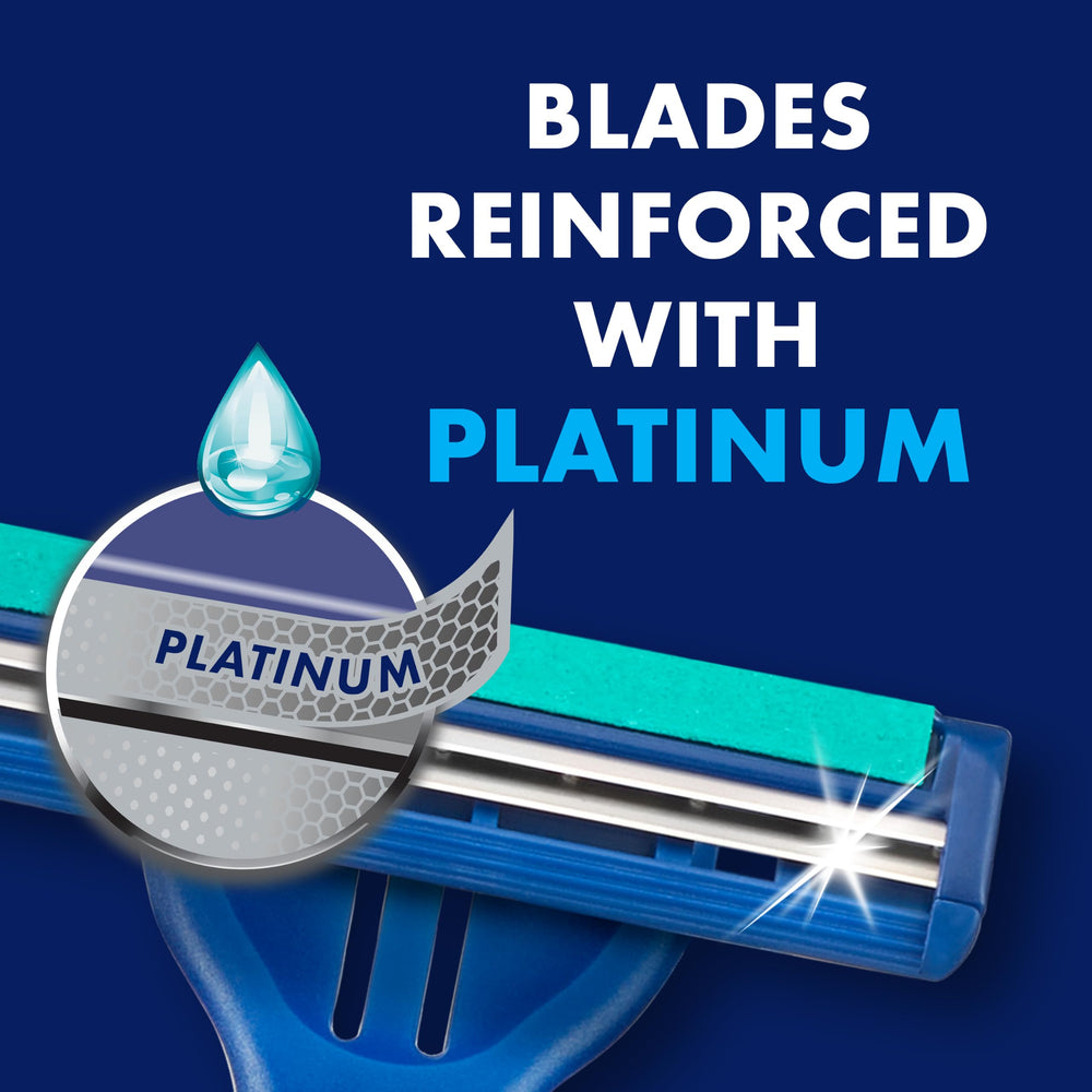 Gillette Sensor2 lubrastrip wet to show water-activated glide and reduced friction