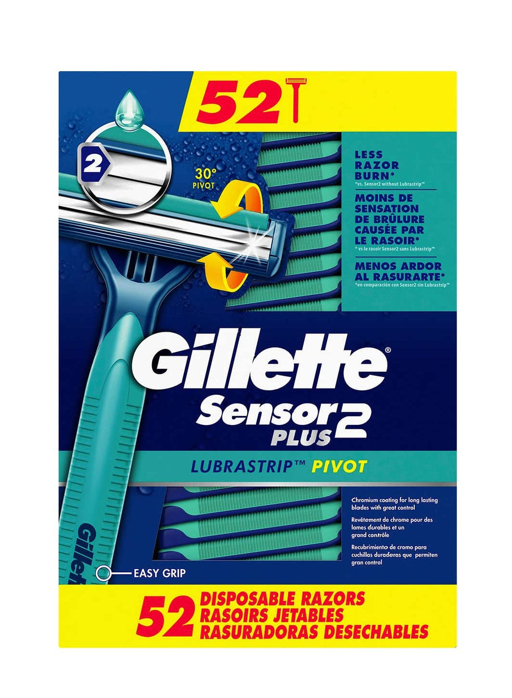 Gillette Sensor2 Plus on bathroom vanity illustrating daily shaving convenience