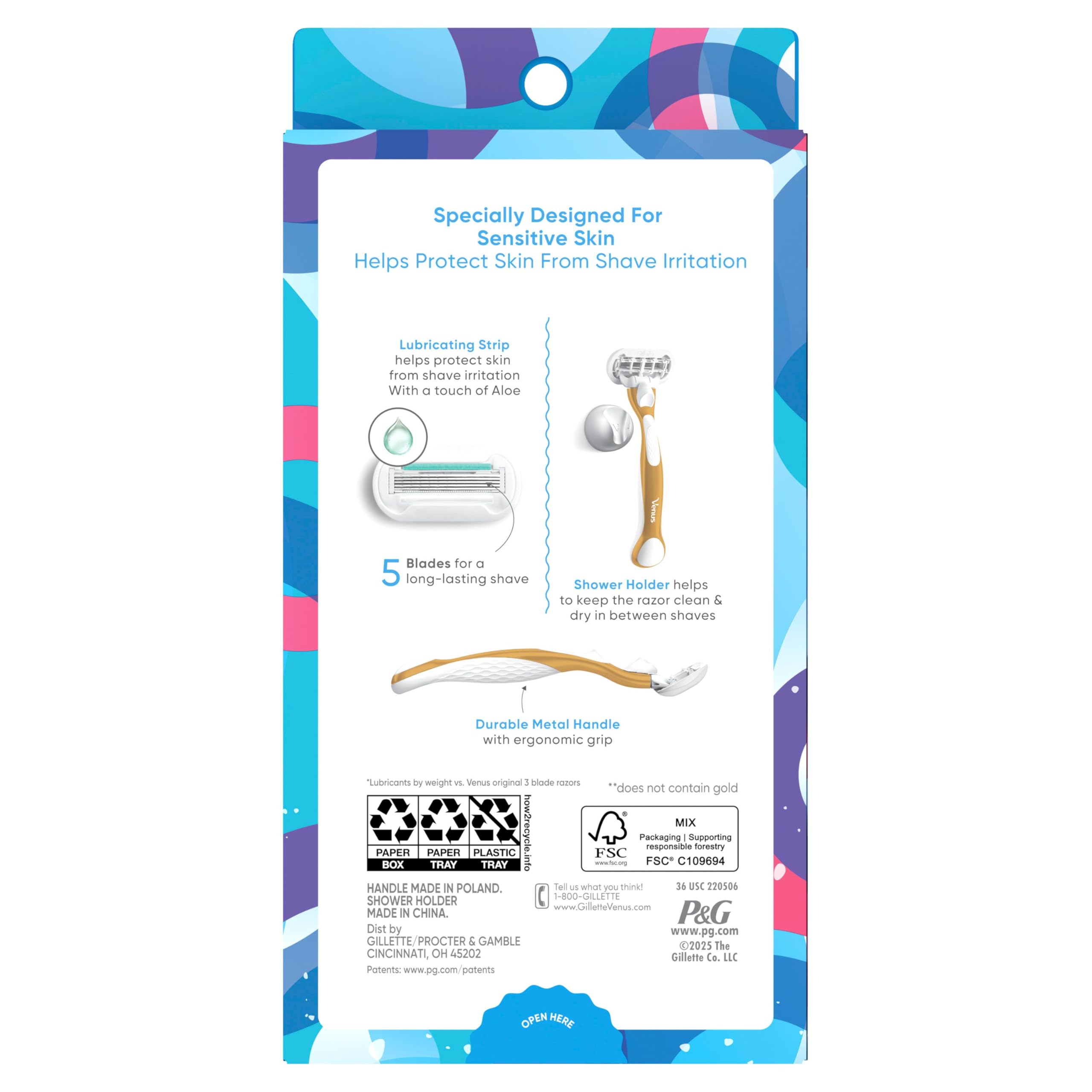 Gillette Venus blade angle demonstration highlighting close shave performance