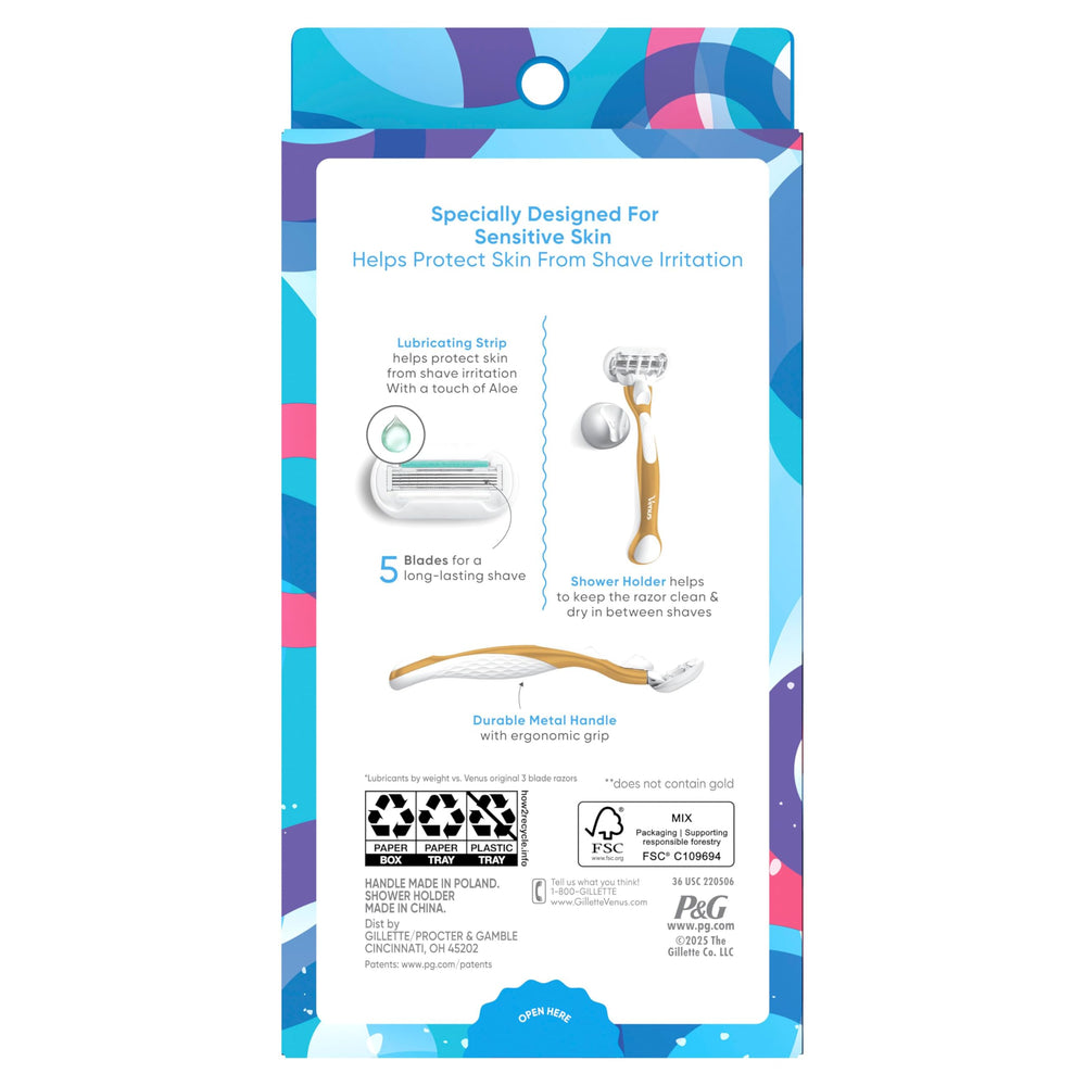 Gillette Venus blade angle demonstration highlighting close shave performance
