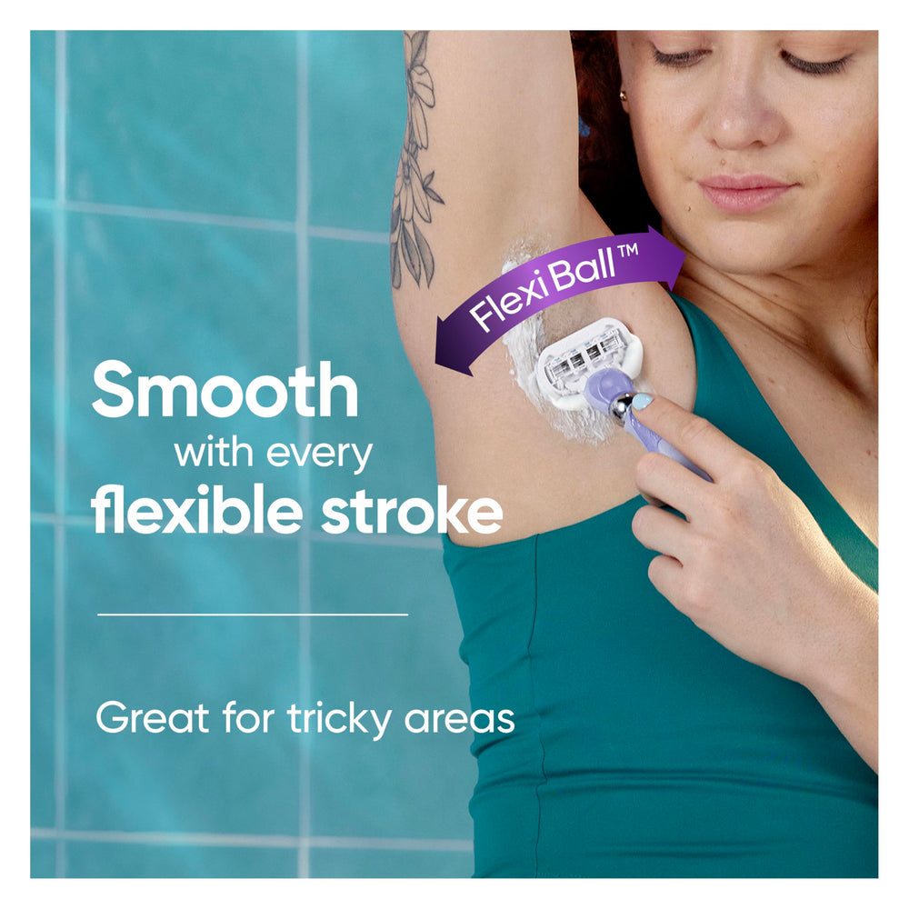 Gillette Venus pivoting head angle demonstrating contour following for comfort