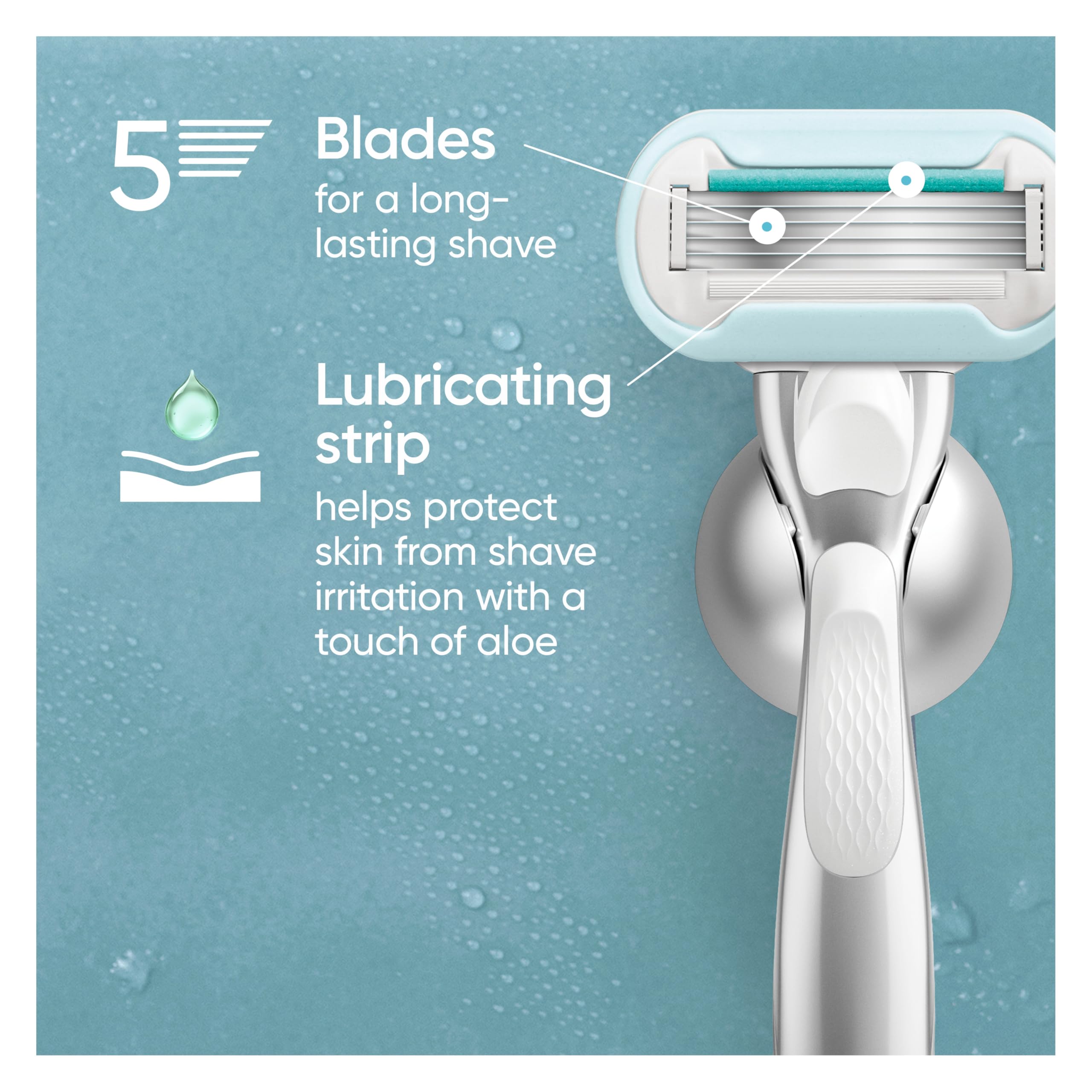Gillette Venus cartridge in use on leg delivering smooth results