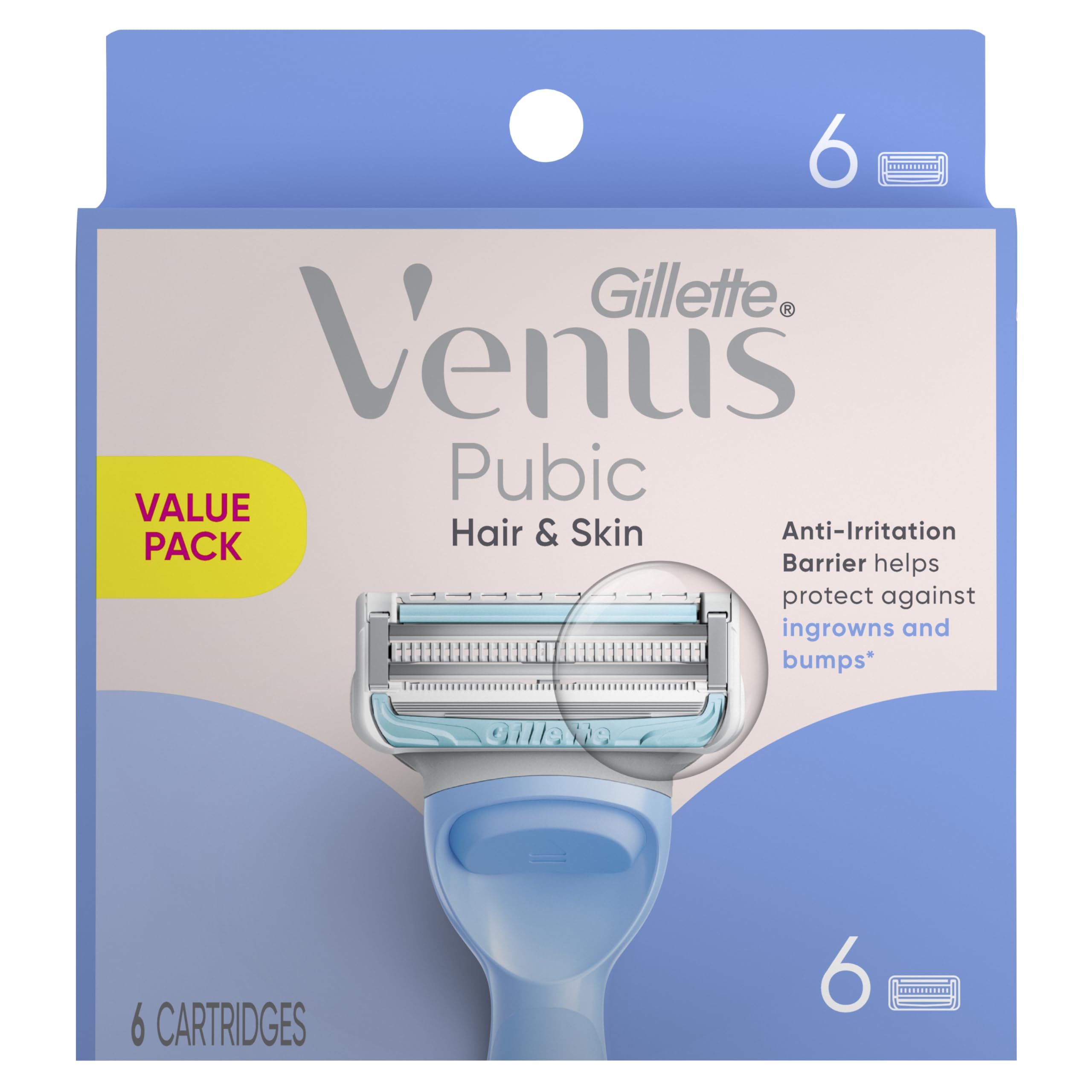 Gillette Venus blade being rinsed to maintain cleanliness and performance
