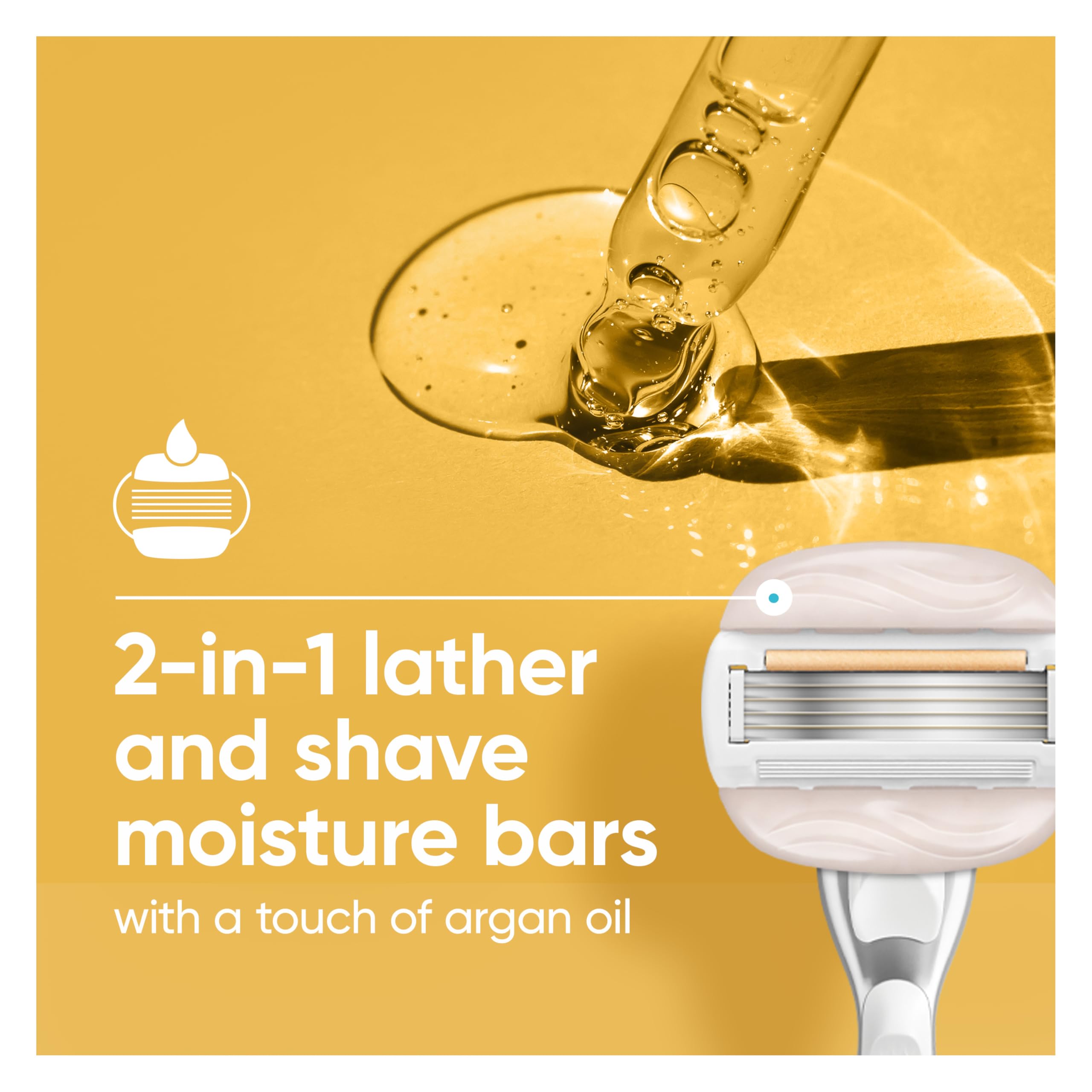 Gillette Venus cartridge attached to reusable handle for easy replacement