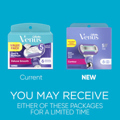 Gillette Venus close-up of five blades illustrating smoother, closer shaves