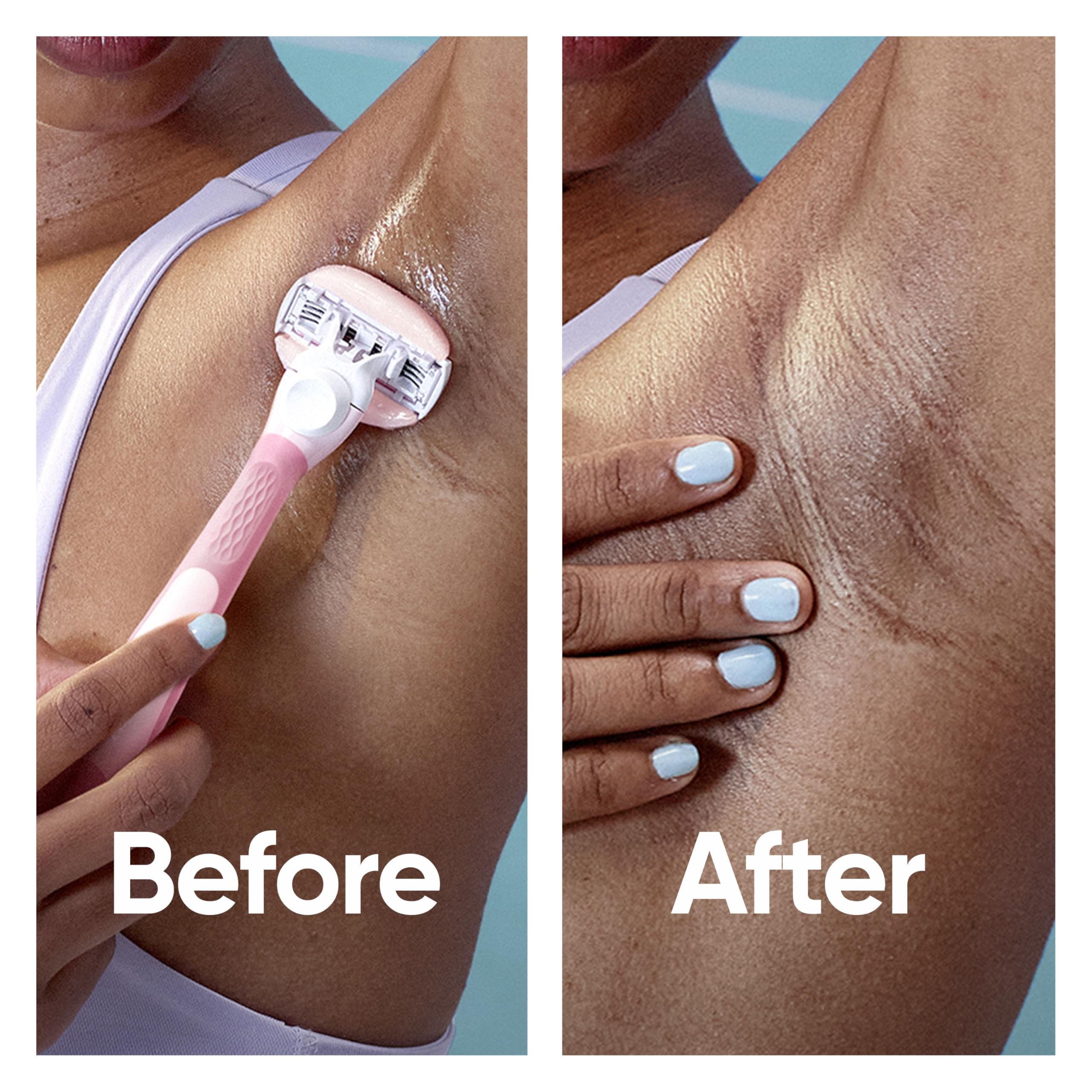 Gillette Venus in shower lifestyle image conveying quick convenient shave