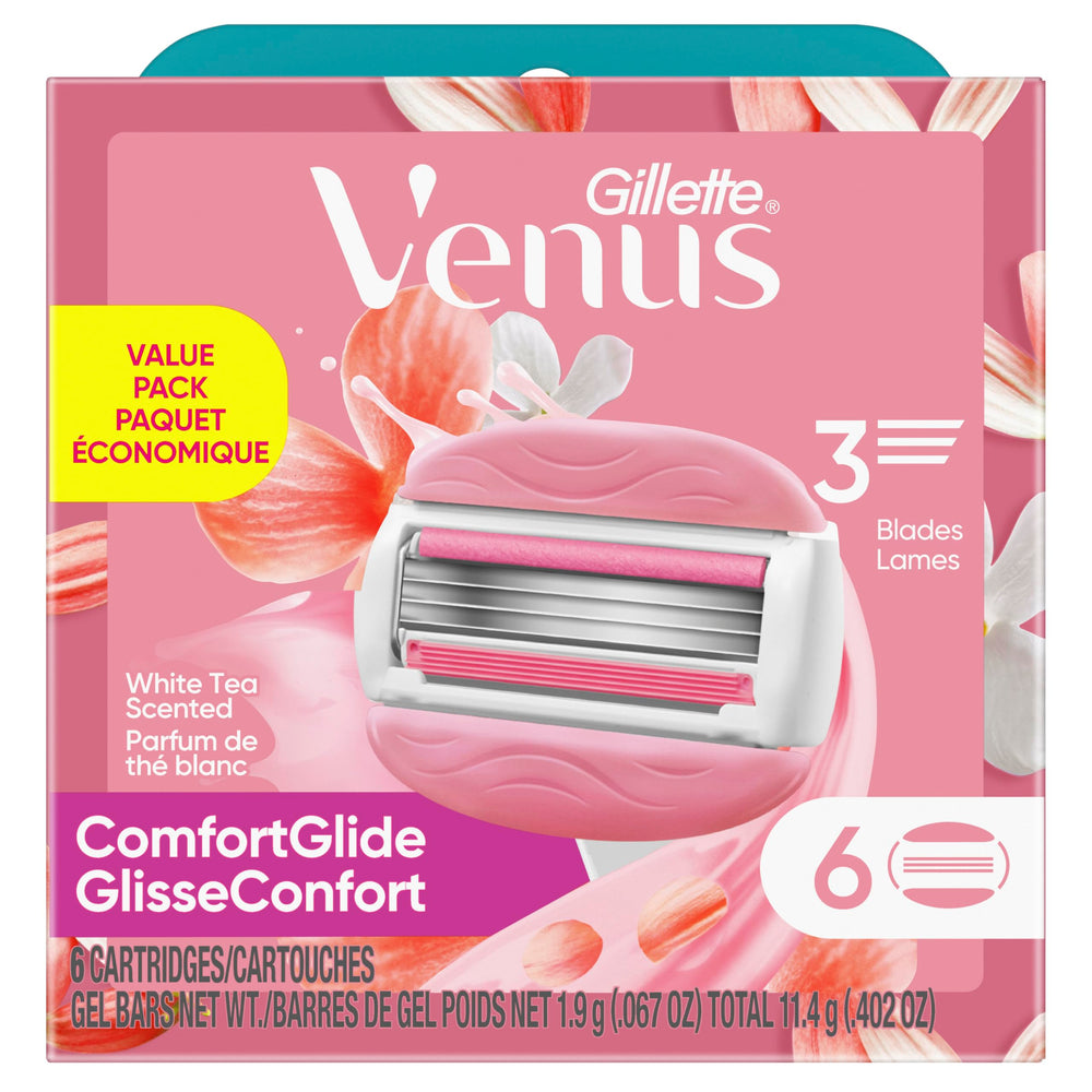 Gillette Venus white tea scent visual suggesting refreshing aromatic shave