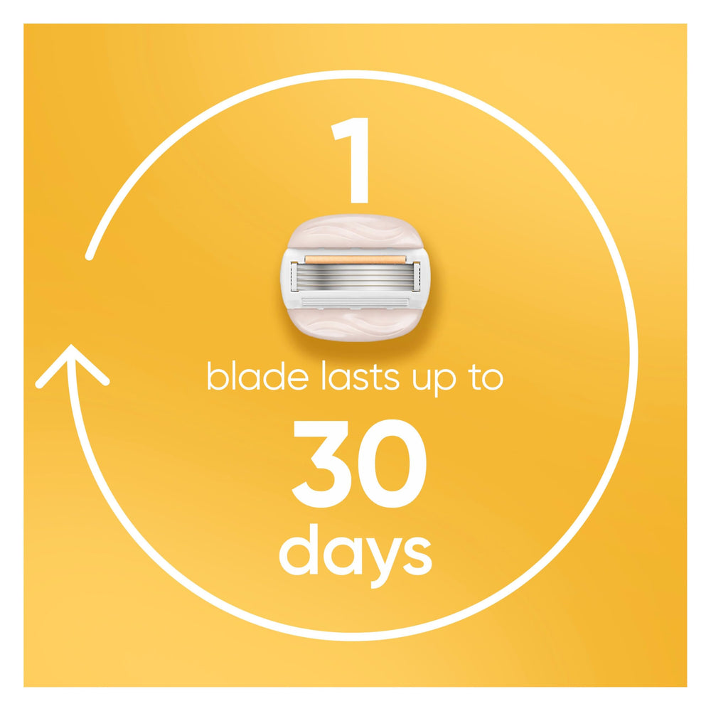 Gillette Venus used in shower without shave cream demonstrating moisturizing lather-and-shave benefit
