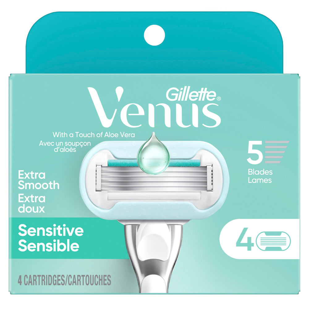 Gillette Venus razor in shower use highlighting wet-activated lubrastrip