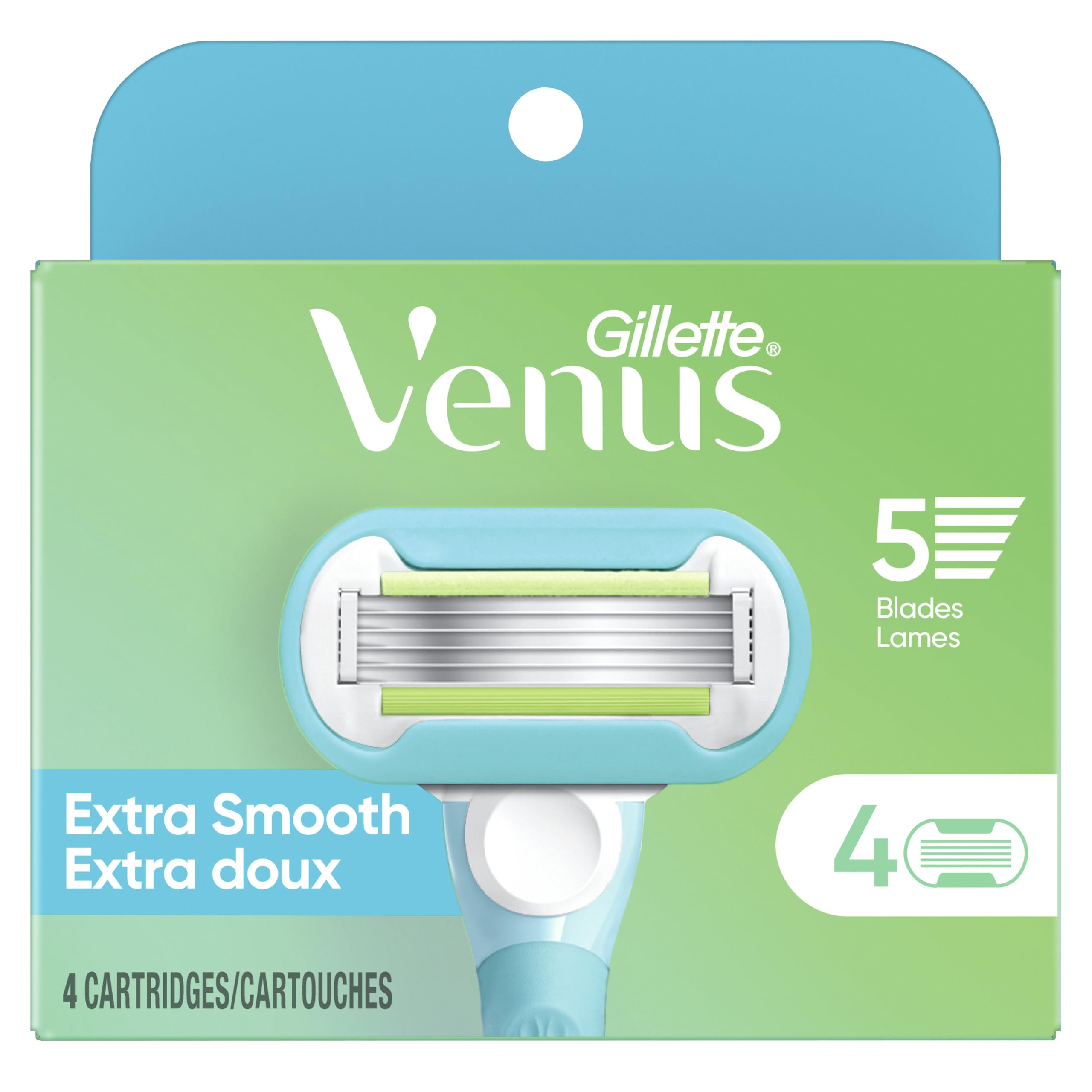 Gillette Venus product label and information panel highlighting compatibility benefit