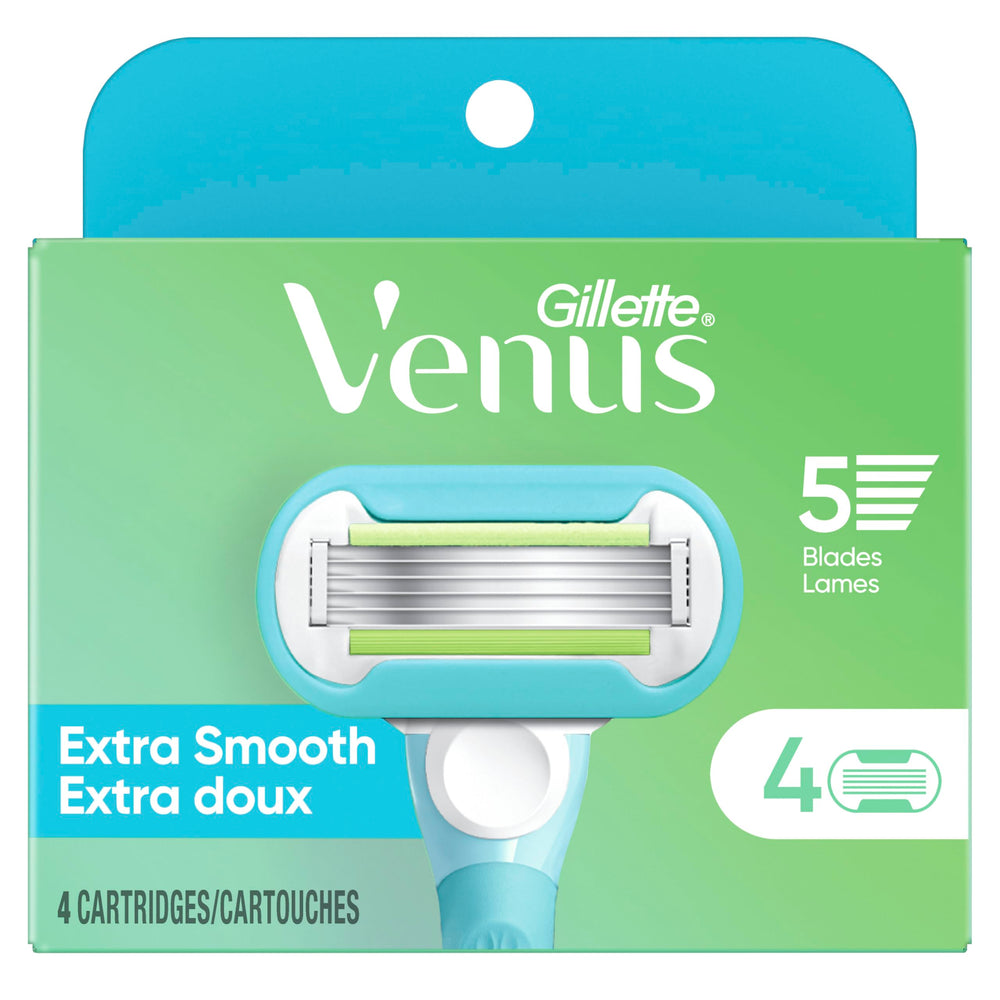 Gillette Venus product label and information panel highlighting compatibility benefit