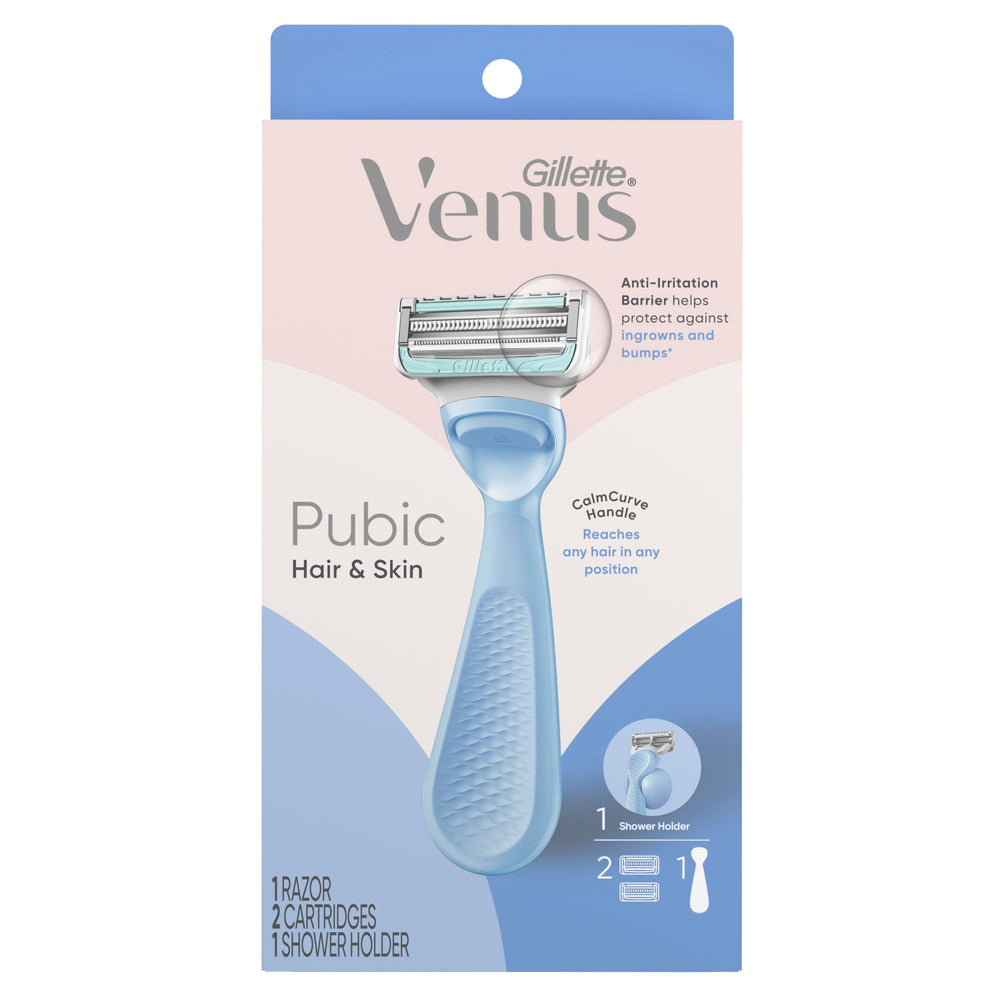 Gillette Venus lifestyle bathroom setup showing comfortable, confident grooming routine