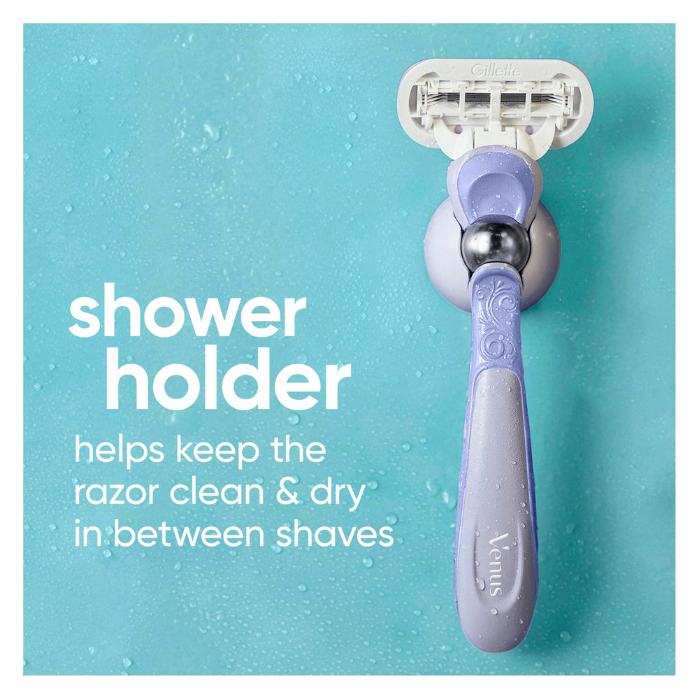 Gillette Venus Lubrastrip and moisture ribbon showing extra glide and comfort