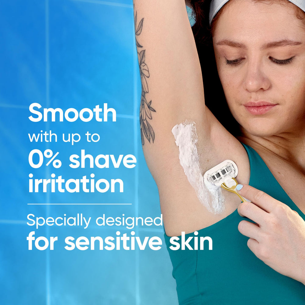 Gillette Venus lubrication strip detail with aloe for smoother gliding
