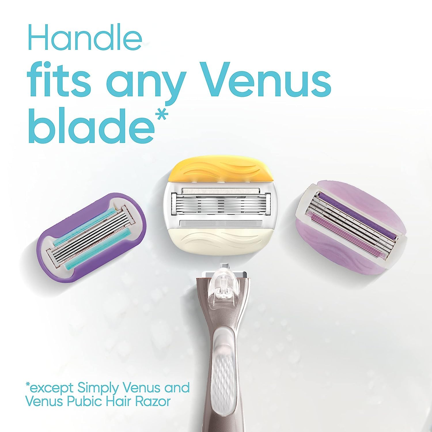 Gillette Venus retail box front with two refill cartridges visible