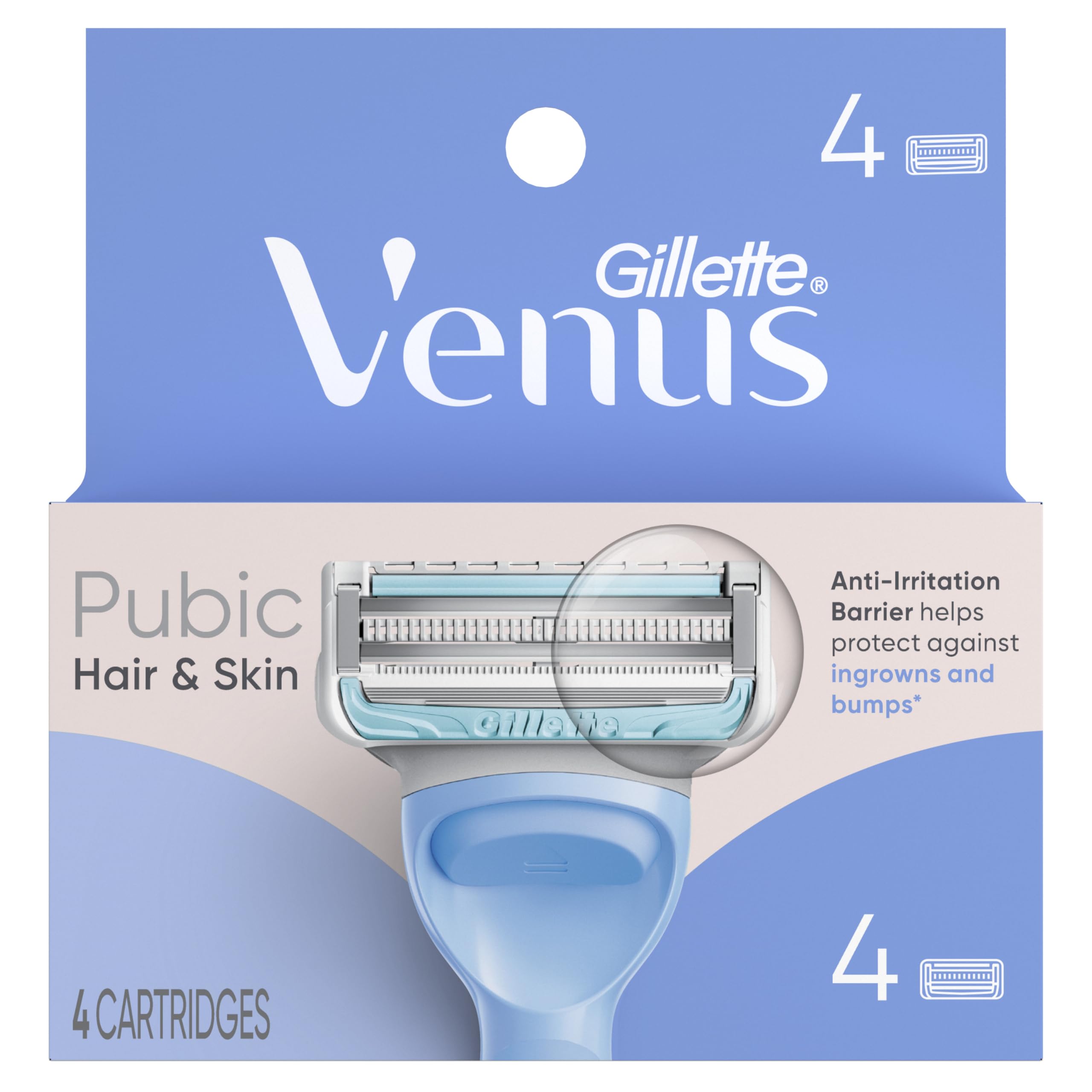 Gillette Venus packaging label highlighting dermatologist testing information