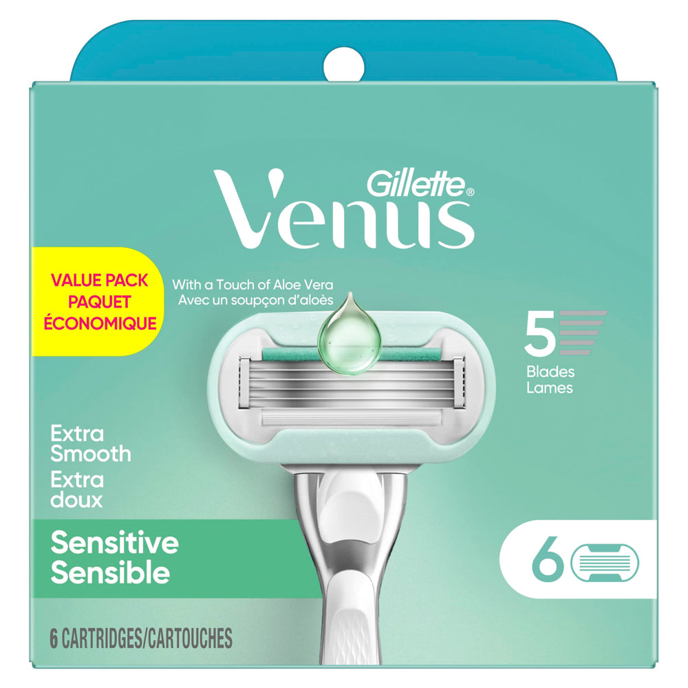 Gillette Venus pivoting head shaving leg to show contouring and comfort benefit