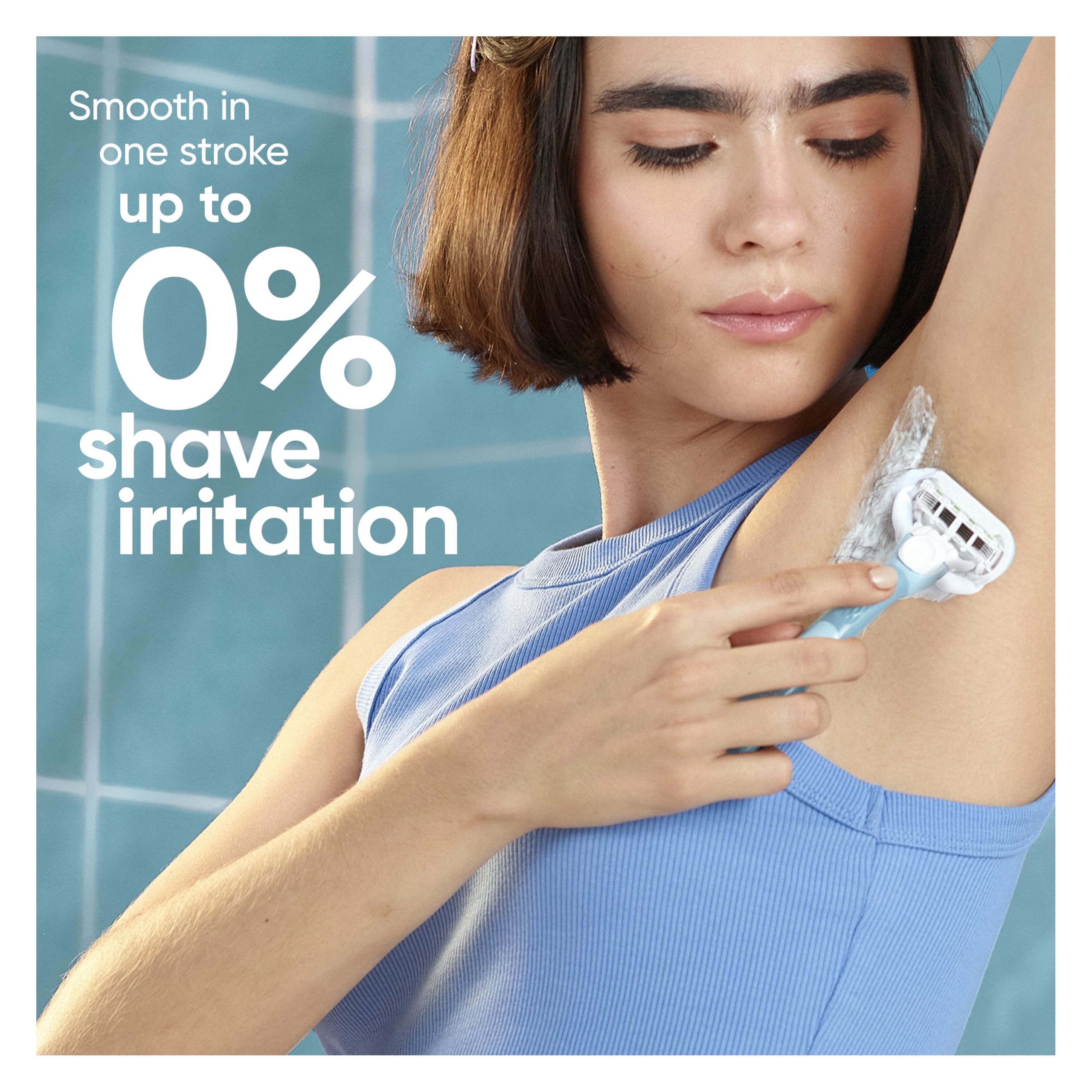 Gillette Venus pivoting head illustration following body contours smoothly