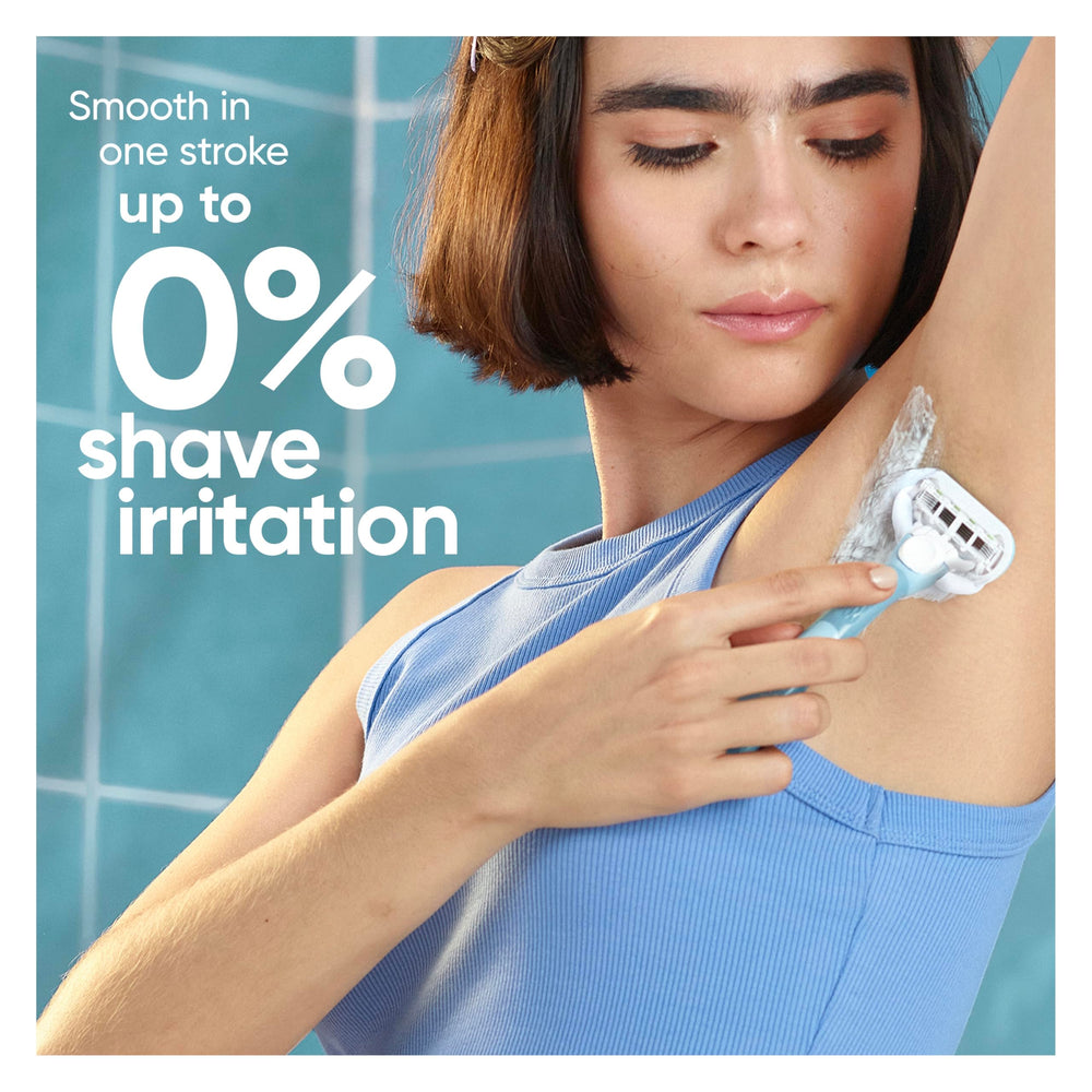 Gillette Venus pivoting head illustration following body contours smoothly