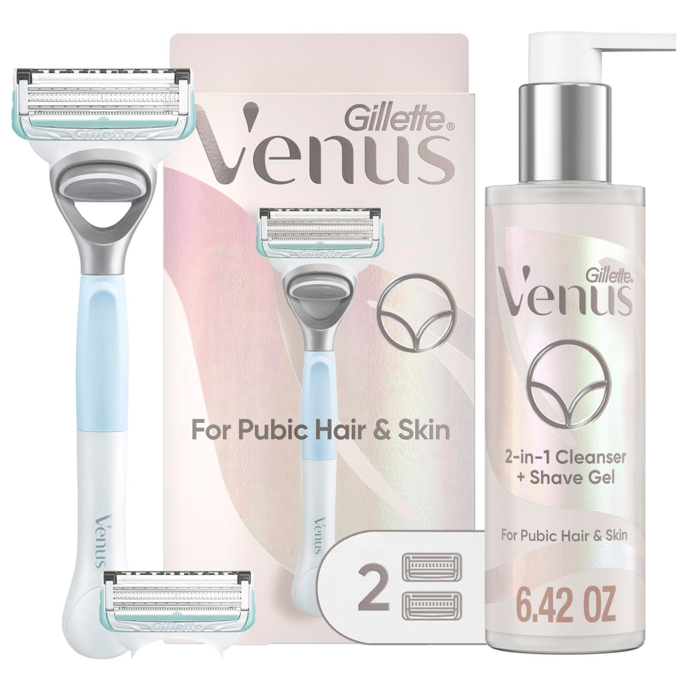Gillette Venus product box front showing complete kit benefits