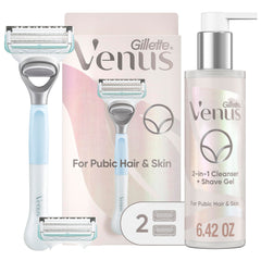 Gillette Venus product box front showing complete kit benefits