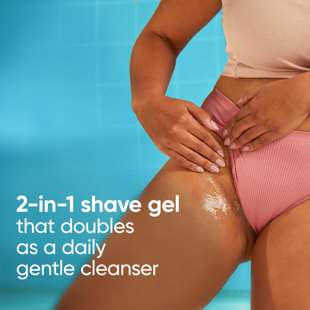 Using Gillette Venus razor on bikini line for careful shaping