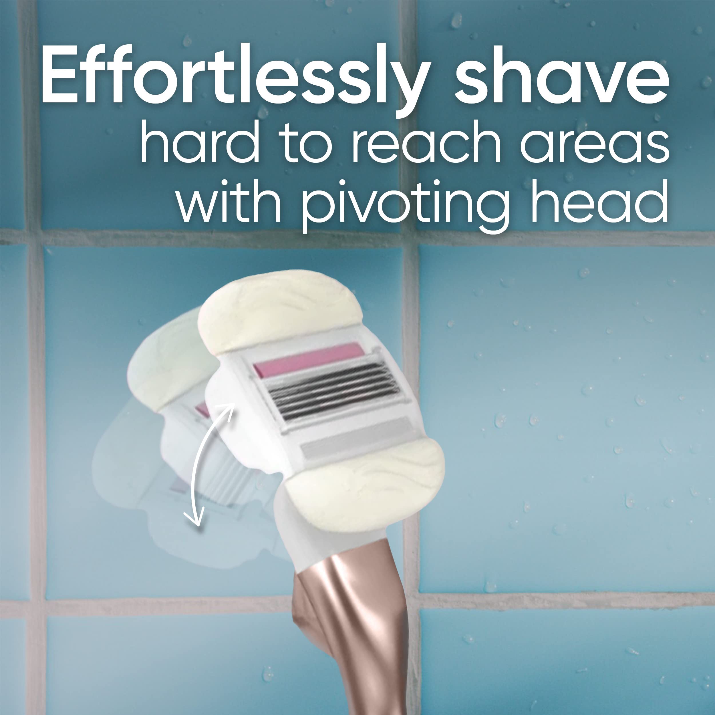 Gillette Venus handle texture highlighting durable metal finish and grip