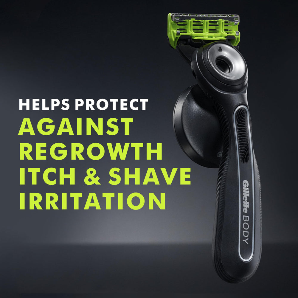 GilletteLabs body back reach lifestyle image showing ergonomic handle control