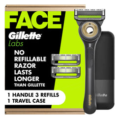 GilletteLabs handle front view showing ergonomic grip and precise control